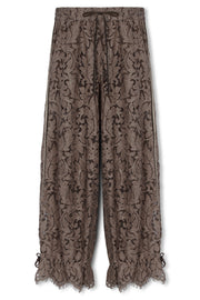 【先行予約】レースワイドパンツ Brown