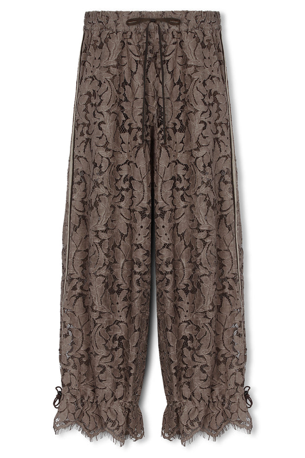 【先行予約】レースワイドパンツ Brown