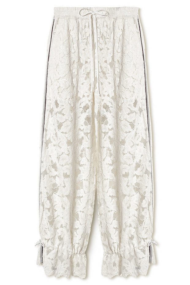 【先行予約】レースワイドパンツ Off White