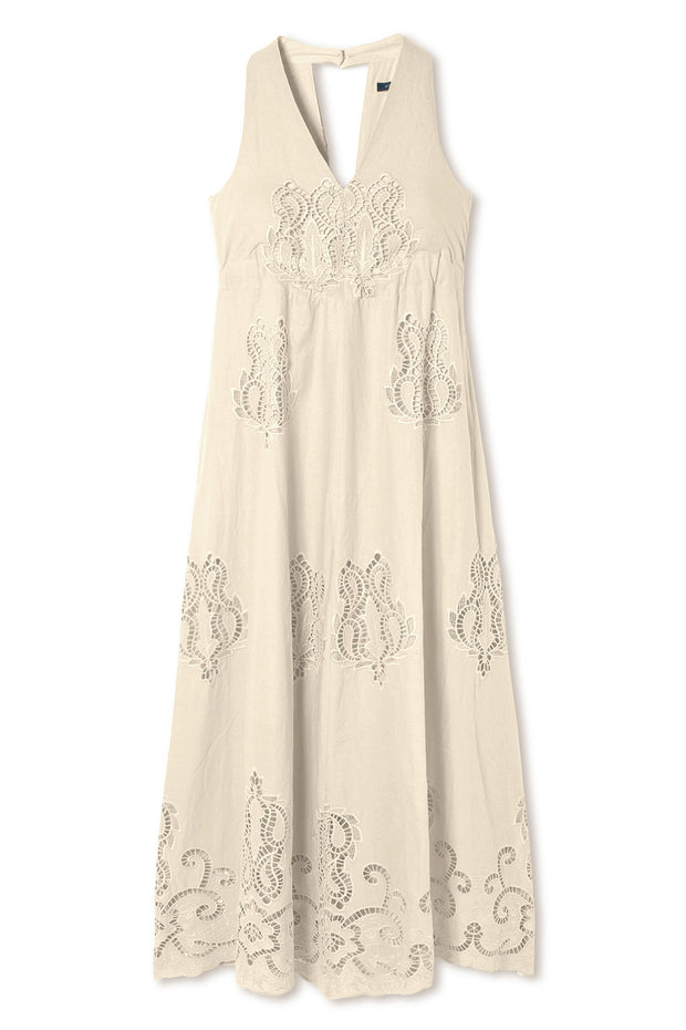 【先行予約】刺繍レースドレス Off White