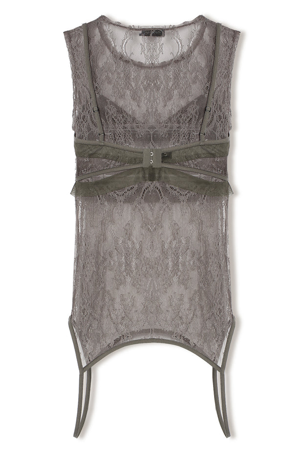 【先行予約】レイヤードタンク Gray Beige