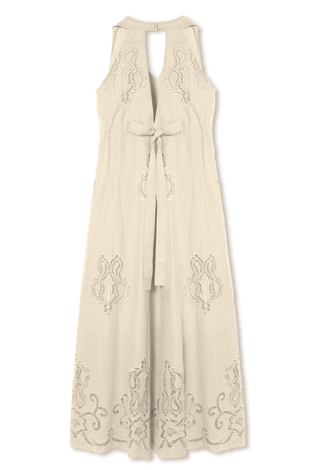 【先行予約】刺繍レースドレス Off White