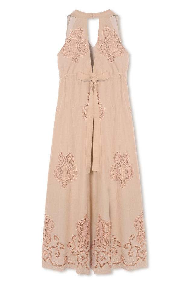 【先行予約】刺繍レースドレス Beige