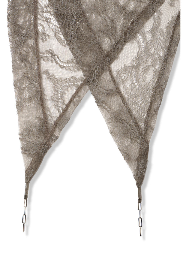 【先行予約】レーススカーフ Gray Beige