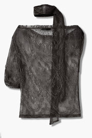 【先行予約】スカーフ付ワンショルTOP Black