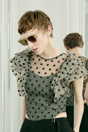 【先行予約】バルーンスリーブボディスーツ Black