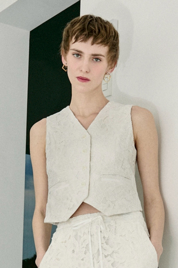 【先行予約】レースベスト Off White