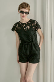 【先行予約】ショートオールインワン Black