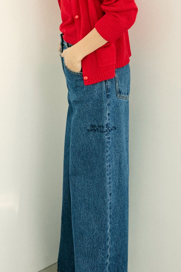 YU×WRINN】Embroidery Denim Pants Indigo – WRINN OFFICIAL