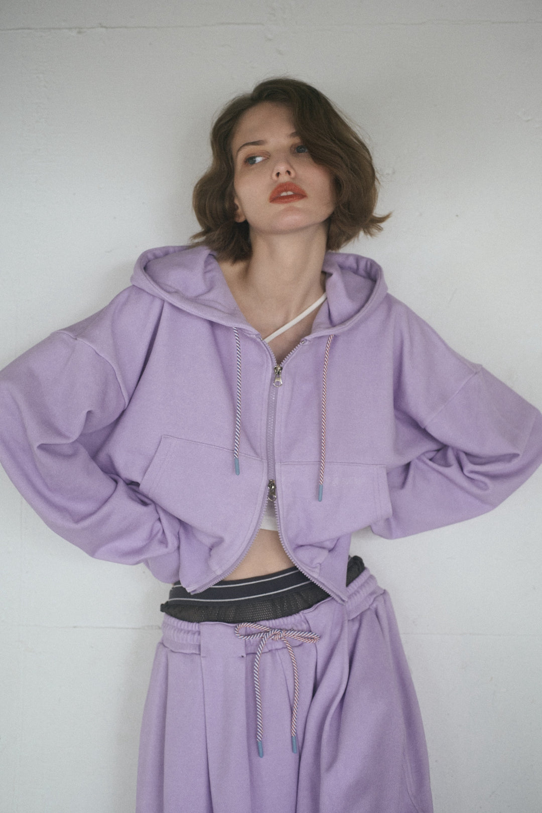 Double Zip Hoodie LAVENDER – WRINN OFFICIAL