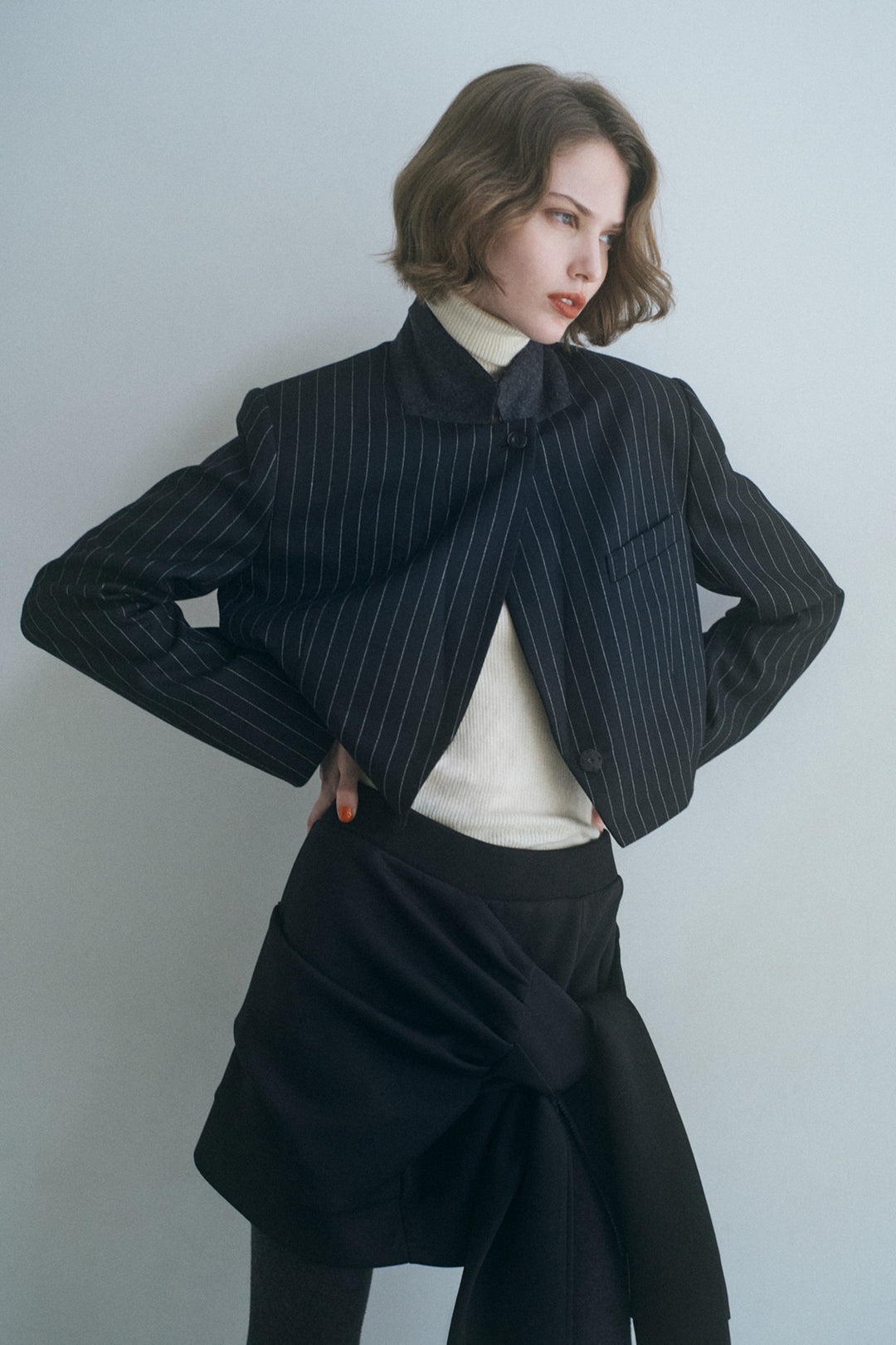 Short Jacket BLACK STRIPE – WRINN OFFICIAL
