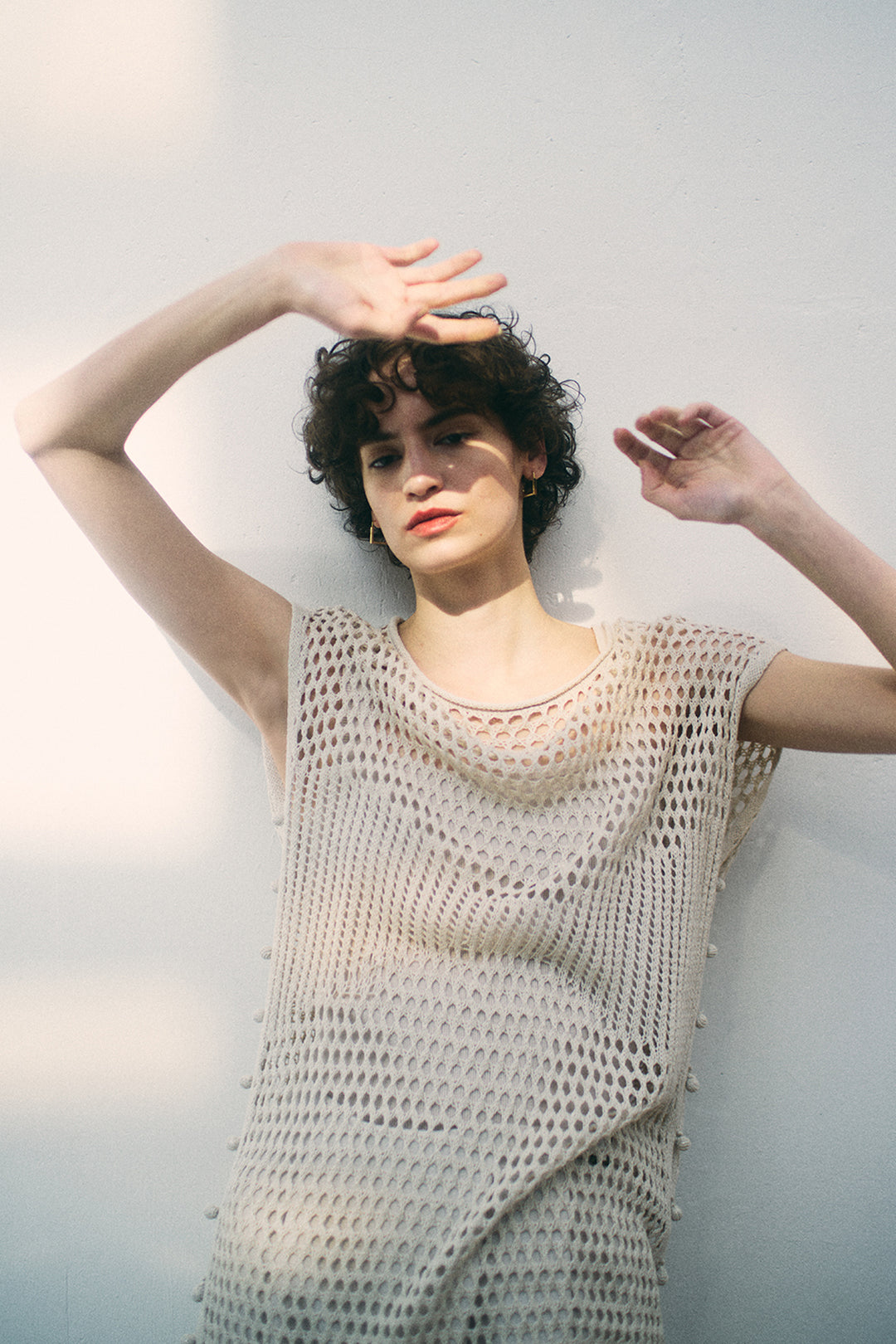 Mesh Knit One-piece Beige – WRINN OFFICIAL