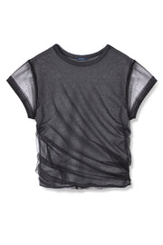 【先行予約】チュールツイストトップス Black