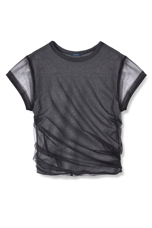 【先行予約】チュールツイストトップス Black