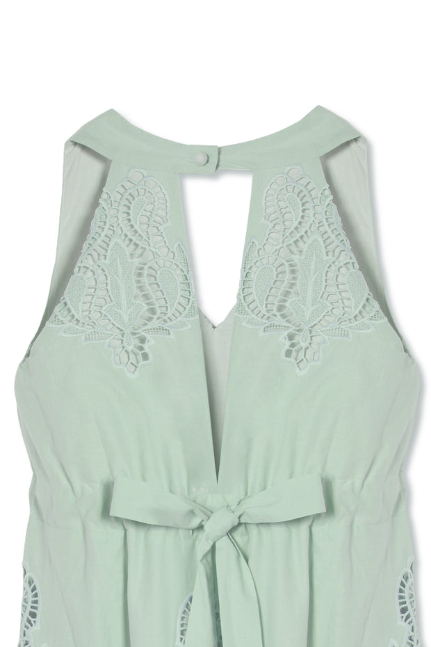 【先行予約】刺繍レースドレス Mint Green