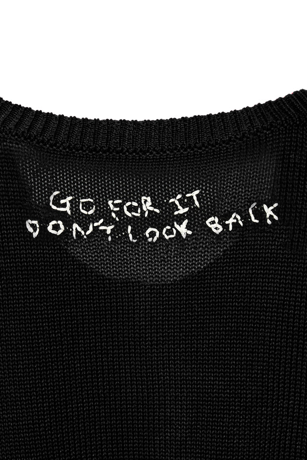 【YU×WRINN 先行予約】エンブロイダリーツインニット Black