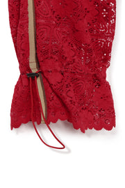 【先行予約】レースワイドパンツ Red