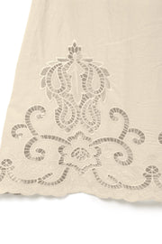 【先行予約】刺繍レースドレス Off White