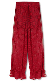 【先行予約】レースワイドパンツ Red