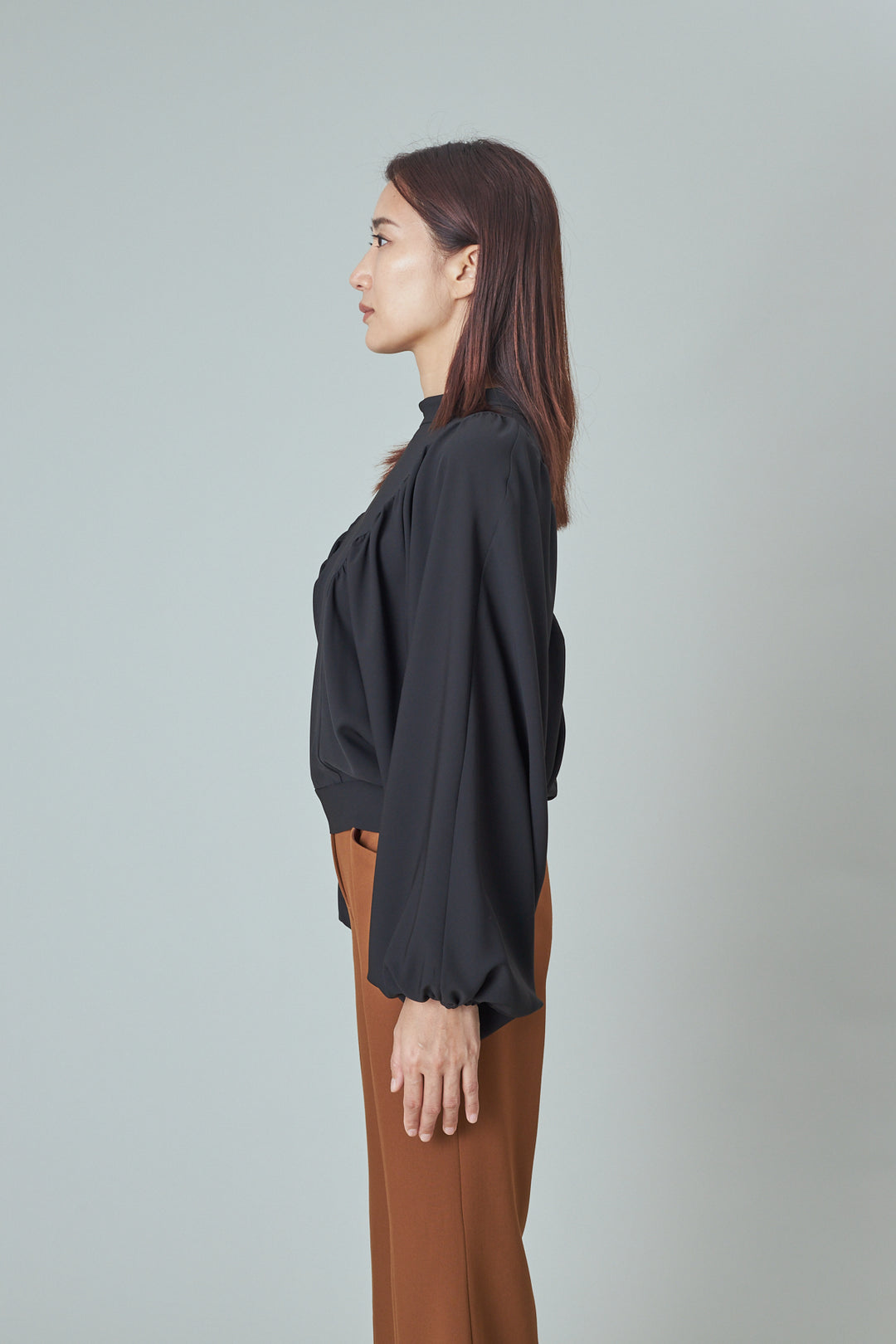 Balloon Sleeve Blouse Black – WRINN OFFICIAL