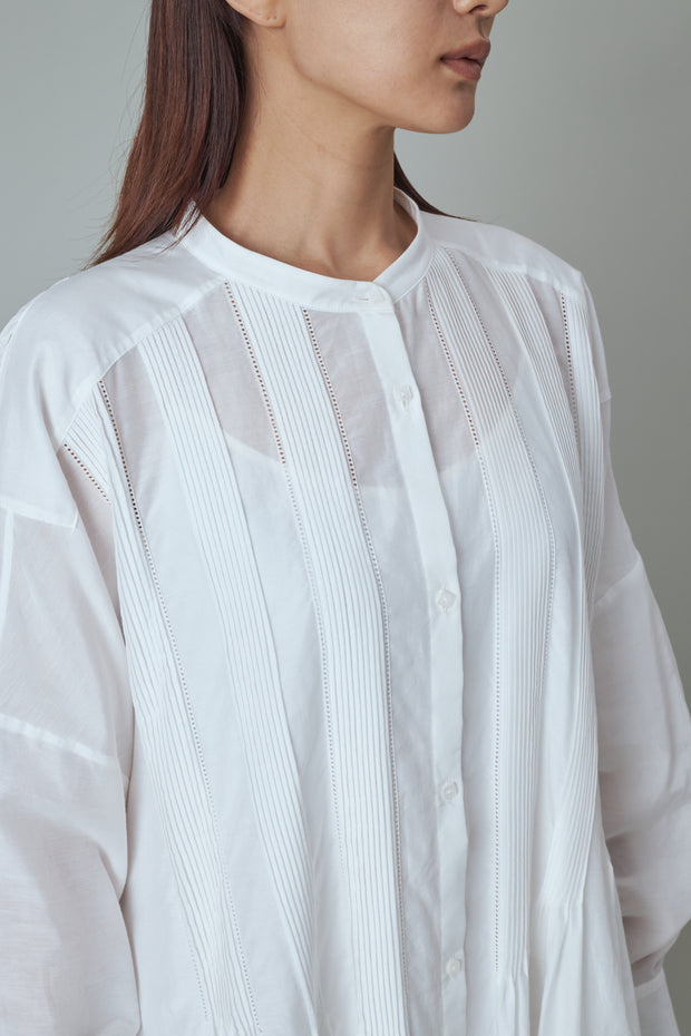 Pintuck Shirt One-Piece White – WRINN OFFICIAL
