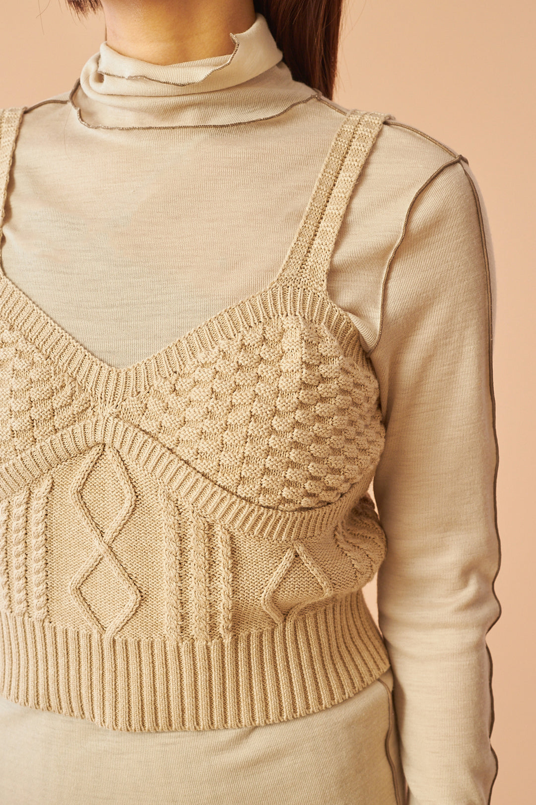 N°21 - N°21 コットンニット シフォンシルク リボトップス(36) ニット ブラ トップ Beige – WRINN OFFICIAL