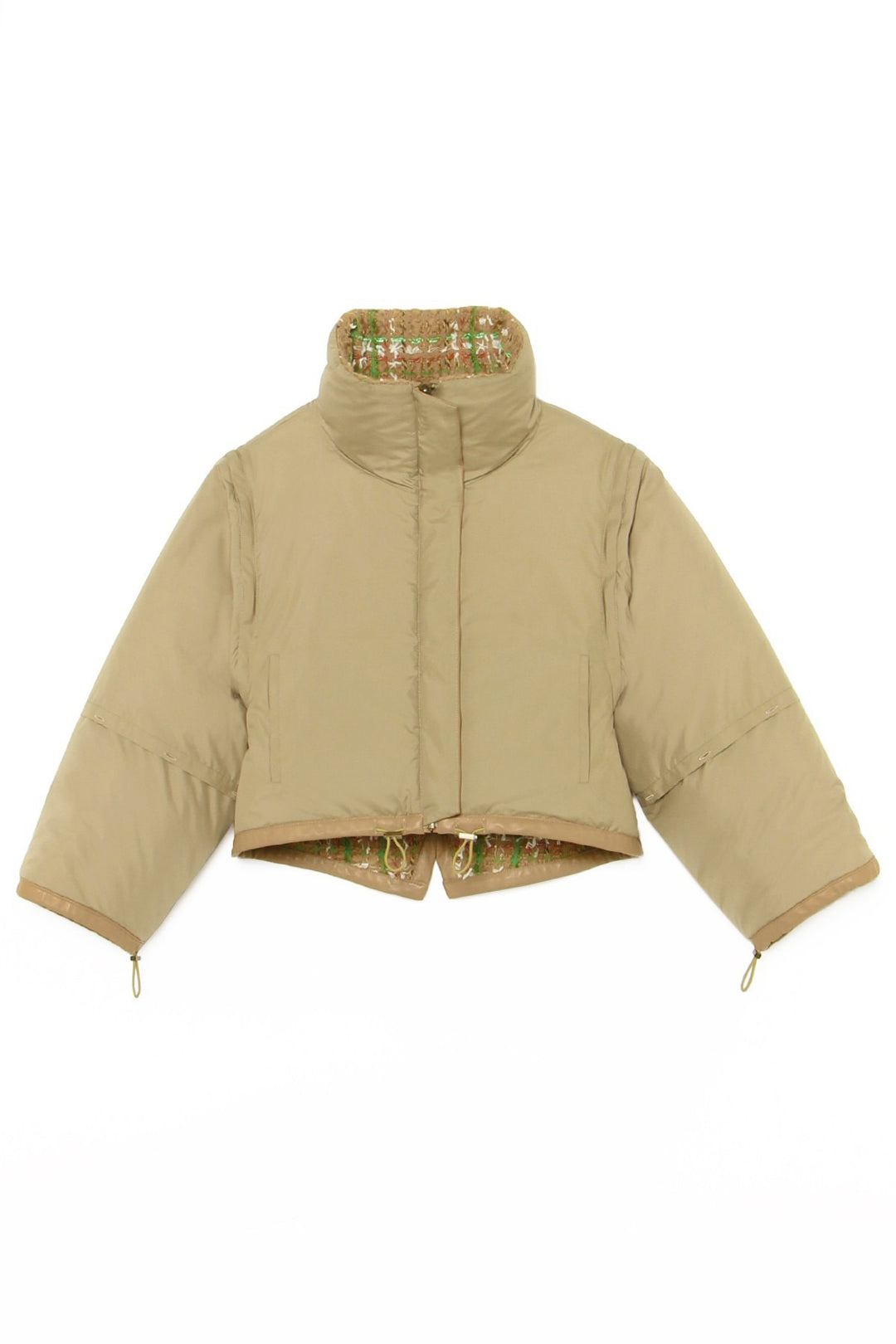 4way Reversible Tweed Down Beige – WRINN OFFICIAL