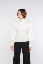 Cashmere puff sleeve Off White