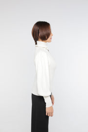 Cashmere puff sleeve Off White
